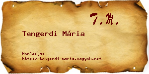 Tengerdi Mária névjegykártya